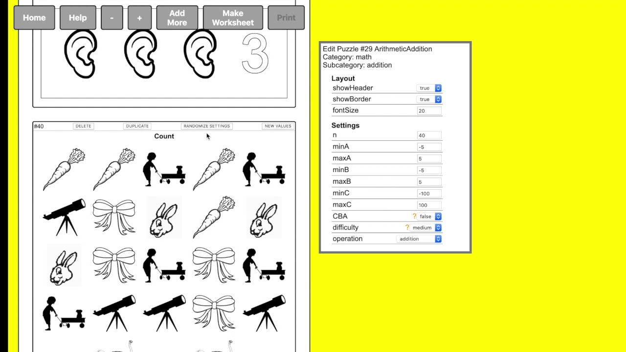 Custom Worksheet Generator