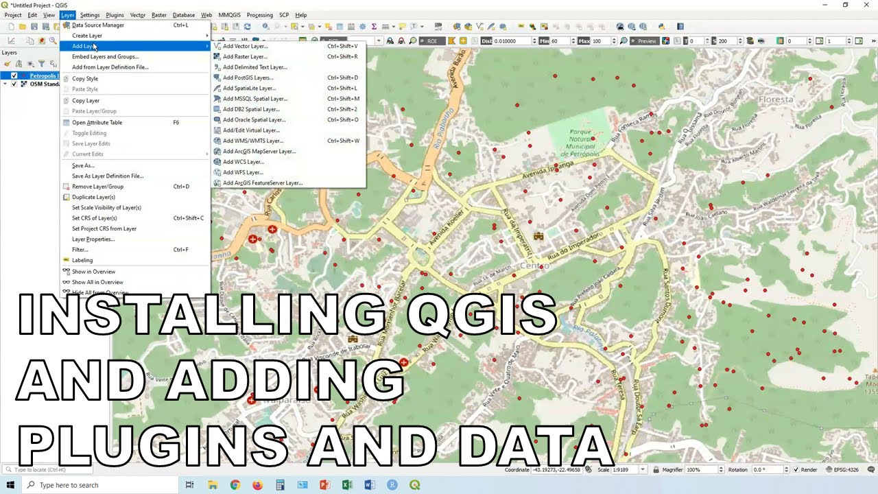 QGIS - Quick Guide 01: Installing and adding plugins and data