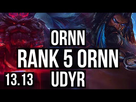 ORNN vs UDYR (TOP) | Rank 5 Ornn, 2/1/13 | TR Challenger | 13.13