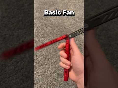 Butterfly knife trick - basic fan #balisong #butterflyknife #shorts #knifetricks #fidget #fyp