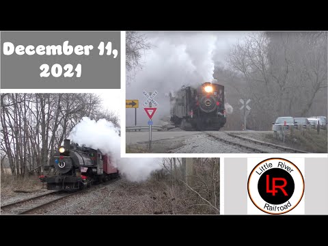Chasing the Little River Railroad Steam Locomotive 110 and 1 in December 2021