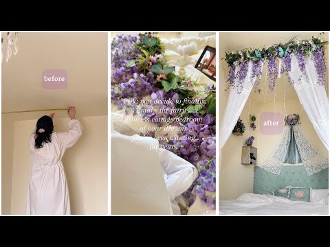 DIY fairy princess wisteria canopy bed - all products linked in description