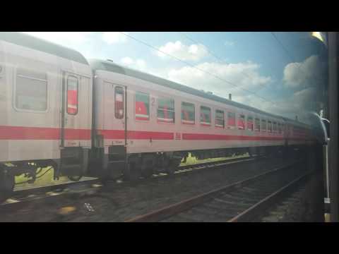 Parallelfahrt IC vs. RE bei knapp 160 km/h!