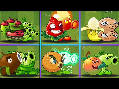 6 Pair Team Fruits & PEA Plants vs Team Zombie - Who Will Win? - PvZ 2 Team Plants Battlez