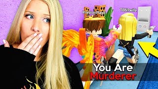 WIFE PLAYS SIMON SAYS in MM2! *HILARIOUS*