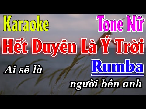 Hết Duyên Là Ý Trời Karaoke Tone Nữ ( Abm ) Nhạc Sống Rumba Karaoke Lâm Organ  -  Beat Mới