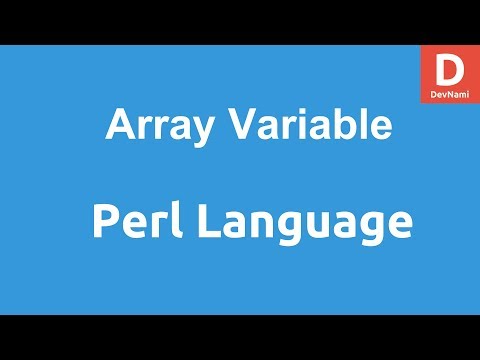 Perl Programming Array Variables