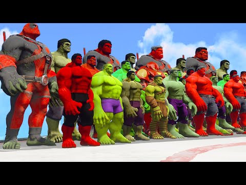 Hulked Out :The Ultimate Team Hulk vs Red Hulk Army Battle Royale - What If