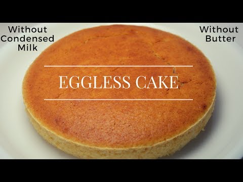 Eggless Cake without Condensed Milk and Butter | Eggless Vanilla Sponge Cake | Urban Rasoi Video