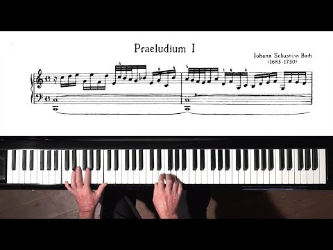 Bach Prelude and Fugue No.1 Well Tempered Clavier, Book 2 with Harmonic Pedal