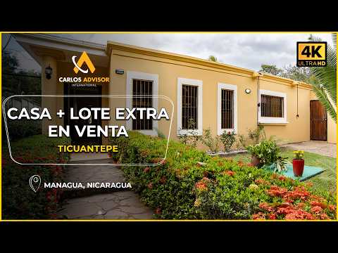 Casa en Venta con Lote Adicional en Ticuantepe, Managua