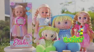 Eliška chodiaca bábika 41 cm, modré šaty