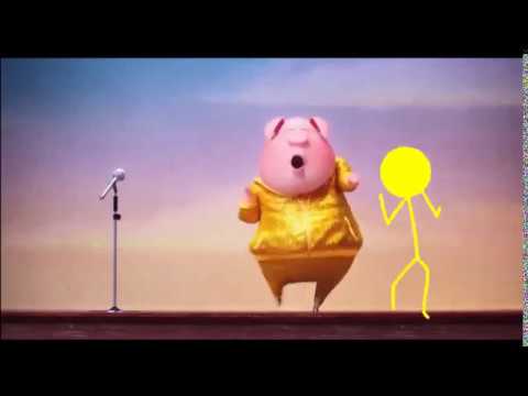 Sing Movie 2016 - Gunter sing Bad Romance + Stickman Animated