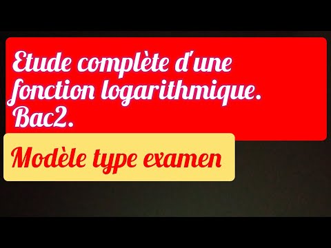 Etude complète d'une fonction logarithmique. Bac2.