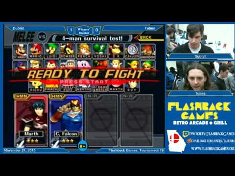 Flashback Games Presents: Tournament 19 - Dublat (Marth) Vs. Tubes (Falcon) Winners