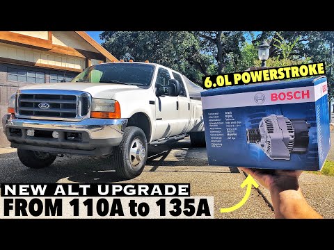 2001 F350 7.3 Powerstroke - New Alternator Install - Upgrading from stock 110A to 6.0L 135A Bosch,
