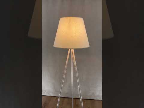 фото напольный светильник торшер 1308/1 белый+натураль 0