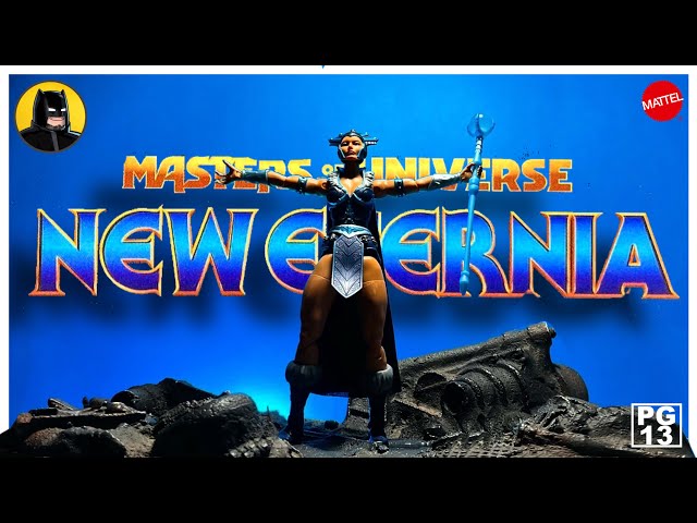 Vídeo relacionado con Masters of the Universe Masterverse Evil-Lyn Figura de acción, Juguete de 17,8cm de la hechicera villana de New Eternia de Motu, 30 articulaciones, Vara con orbe, JBP77