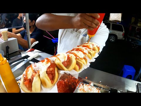 Mexican Hot dog NINJA with AMAZING BALANCING SKILLS - GOD LEVEL Street Food in Guadalajara Mexico 🇲🇽