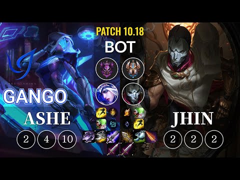 CGA Gango Ashe vs Jhin Bot - KR Patch 10.18