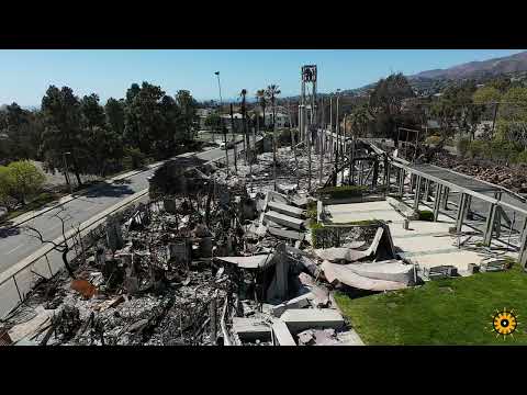 Palisades Aerial Media : Pacific Palisades Fire Aftermath – Presbyterian Church.webm