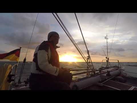 Gaudi Trailer 2018, sailing a open deck Catamaran in Germany