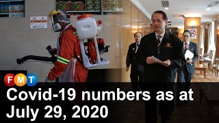 Covid-19 numbers as at July 29, 2020