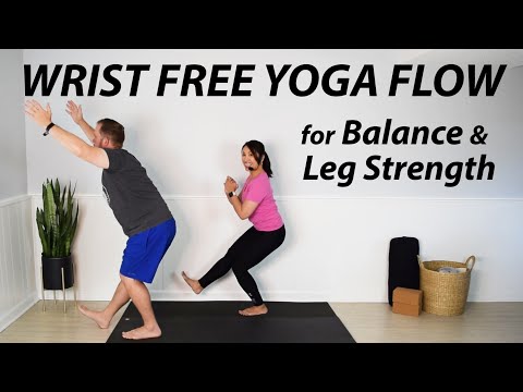 20 Min Standing Yoga Flow | Wrist Free Yoga for Balance & Leg Strength