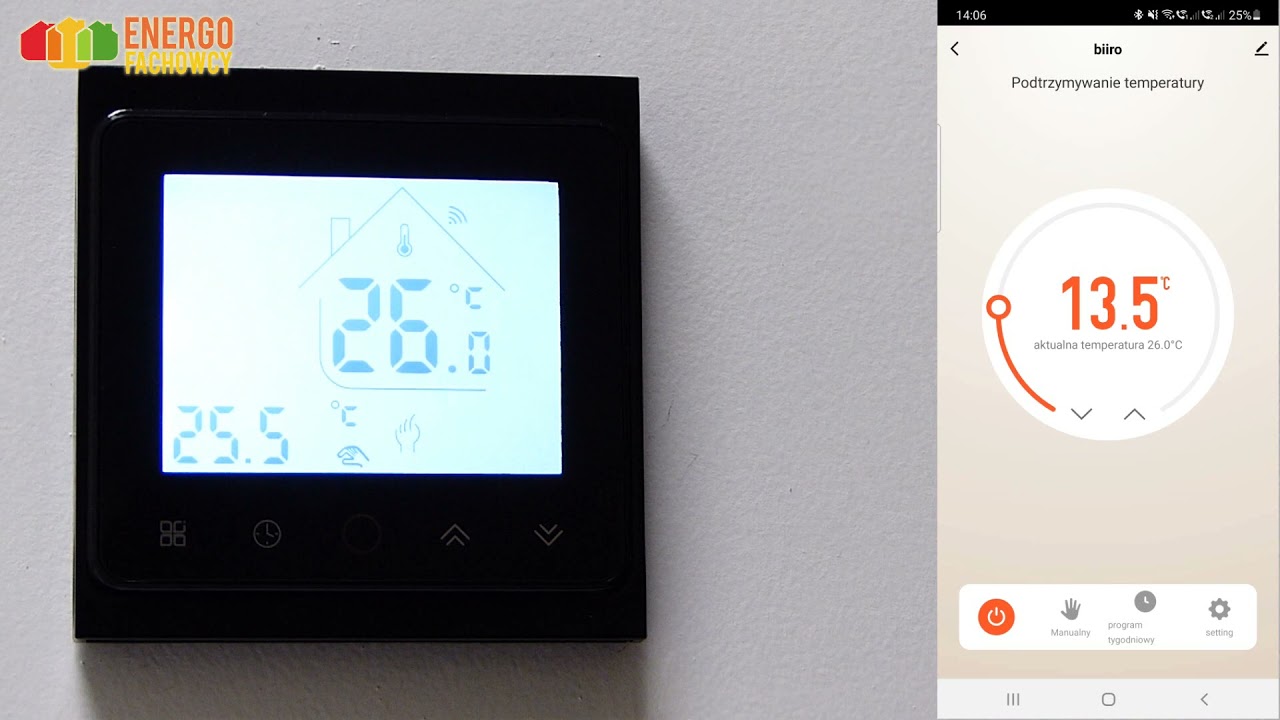 Sterowanie termostatem T500 / NVT 63 za pomocą aplikacji Tuya Smart