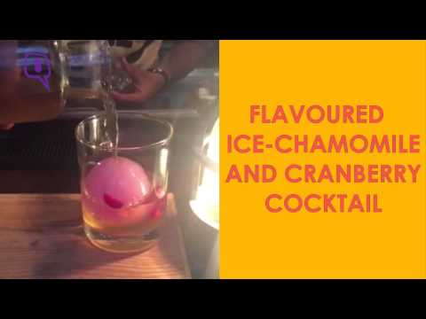 Flavoured Ice-Chamomile and Cranberry Cocktail