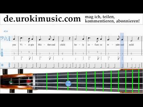 Cello Lernen Silent Night Tabulatur Teil#2 um-b995