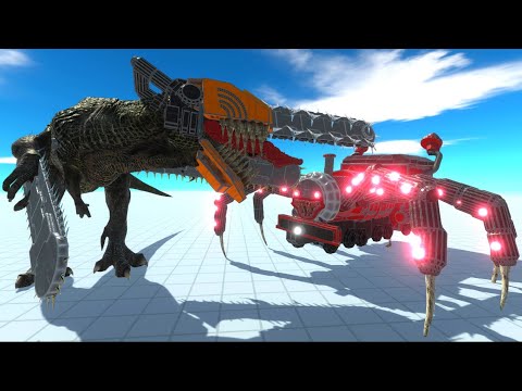 CHAINSAW MAN T-REX vs TEAM CHOO CHOO CHARLES! | Animal Revolt Battle Simulator