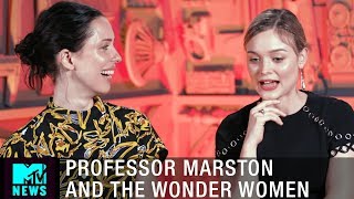 Behind the Polyamorous Love Scenes in 'Professor Marston And The Wonder Women' | MTV News video