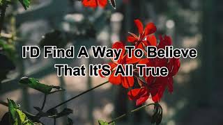 Carpenters - Reason To Believe (Lyrics)