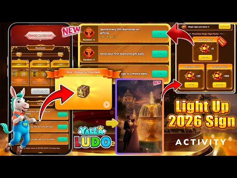 Light Up 2026 Sign Yalla Ludo Activity 🥳