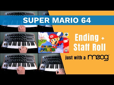 Super Mario 64 - Ending + Staff Roll on Moog Sub 37