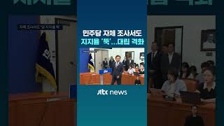 민주당 자체 조사서도 지지율 '뚝'…대립 격화