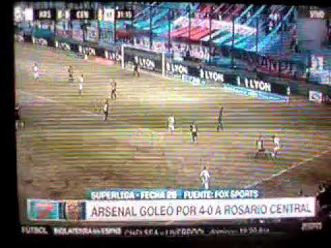 Arsenal 4 - 0 rosario central superliga (fecha 26) resumen
