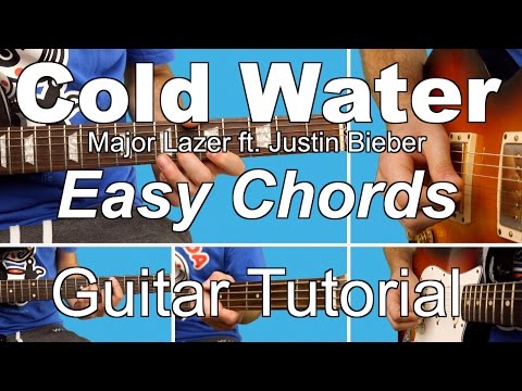 Cold Water - Major Lazer Justin Bieber & MØ | EASY CHORDS | Guitar Tutorial | Lesson + Tab