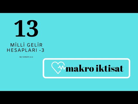 KPSS-A GRUBU İKTİSAT SONER HOCA Makro İktisat -13 (Milli Gelir Hesapları-3)