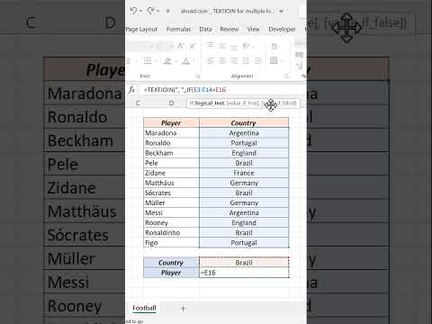 Excel formula for multiple match results