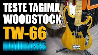 Video thumbnail for Teste Tagima Woodstock Tw-66 na loja Brás Music em Paty do Alferes - RJ by Hau Bass