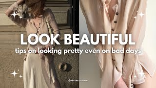 how to look naturally beautiful even on bad days 🤍 beauty tips for girls