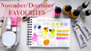 🎉NOV/DEC 2024 Favourites | Mixed Media + Handmade Watercolour Update!