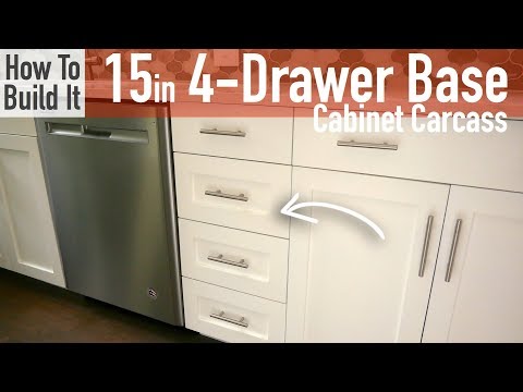 DIY 15in 4-Drawer Base Cabinet Carcass (Frameless) Video