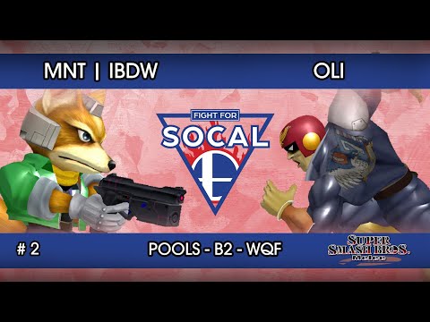 Fight For SoCal 2 - MnT | iBDW (Fox) VS Oli (Falcon) - SSBM - Pools B2 (WQF) (Game 2)
