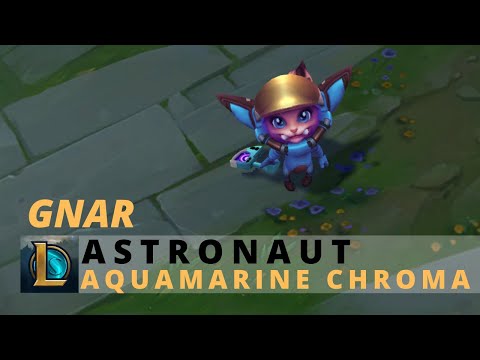 Astronaut Gnar Aquamarine Chroma - League Of Legends