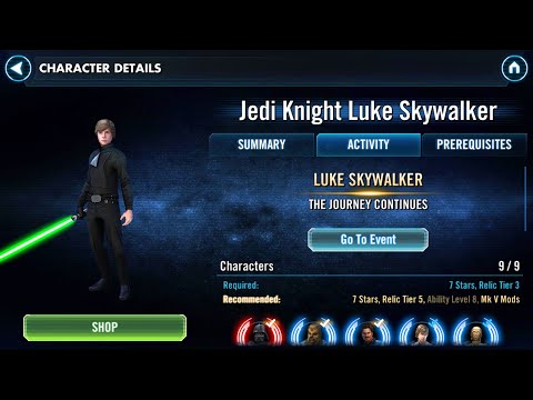 Jedi Knight Luke Skywalker Event Walkthrough + Full Unlock & R7