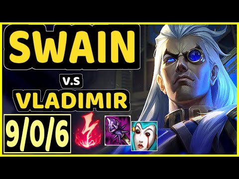 KAMI (SWAIN) vs VLADIMIR - 9/0/6 KDA MID GAMEPLAY - BR Ranked MASTER