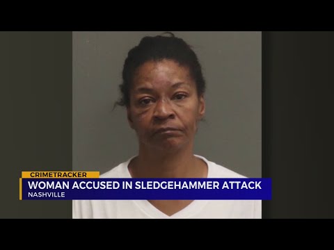Woman accused in sledgehammer attack